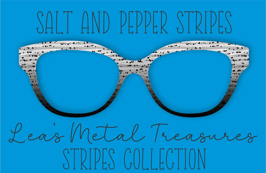 Salt and Pepper Stripes Eyewear Frame Toppers COMES WITH MAGNETS