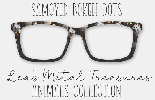 Samoyed Bokeh Dots Eyewear Frame Toppers
