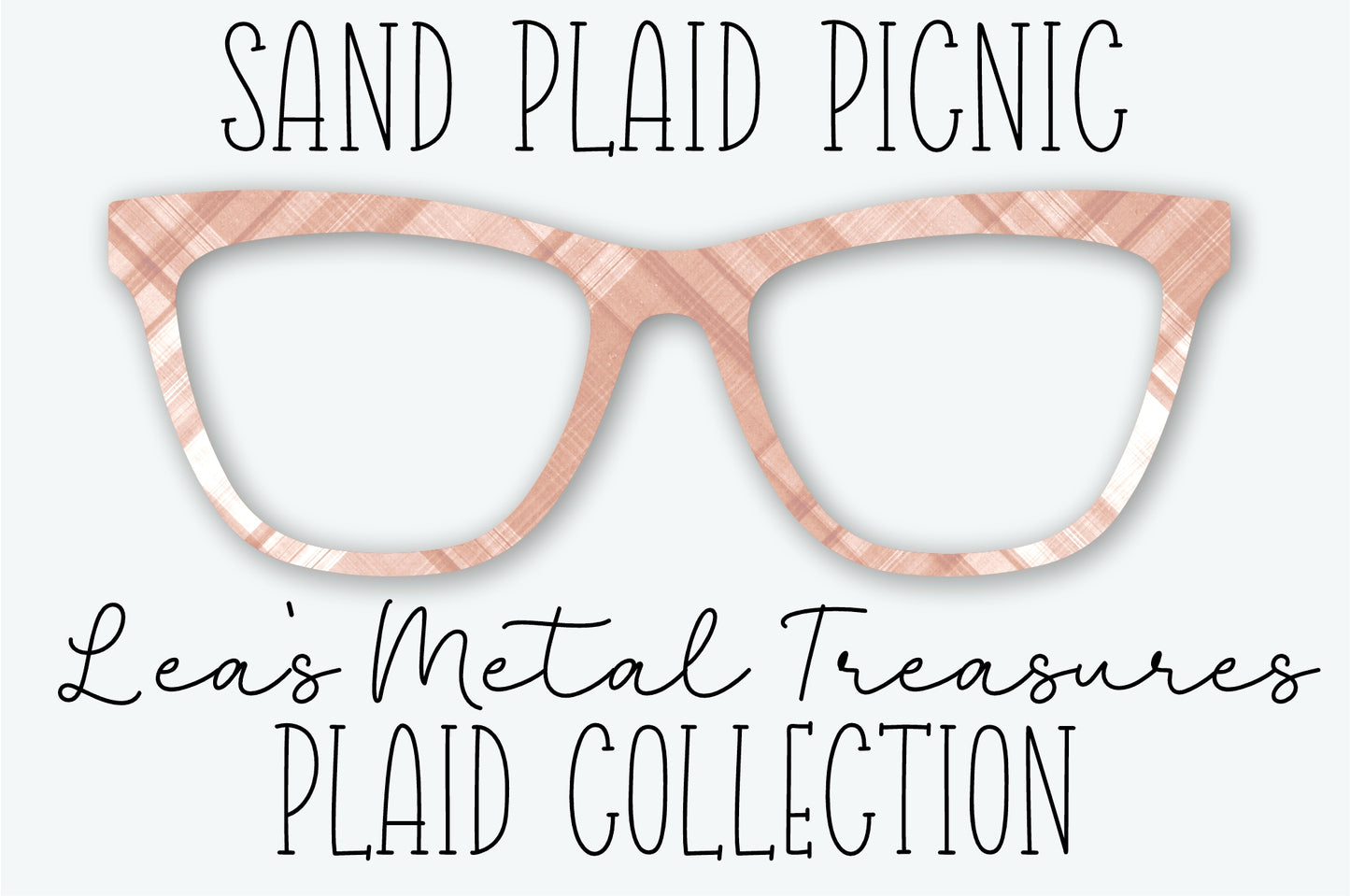 SAND PLAID PICNIC Eyewear Frame Toppers SEPTEMBER 2026 TOPPER OF THE MONTH