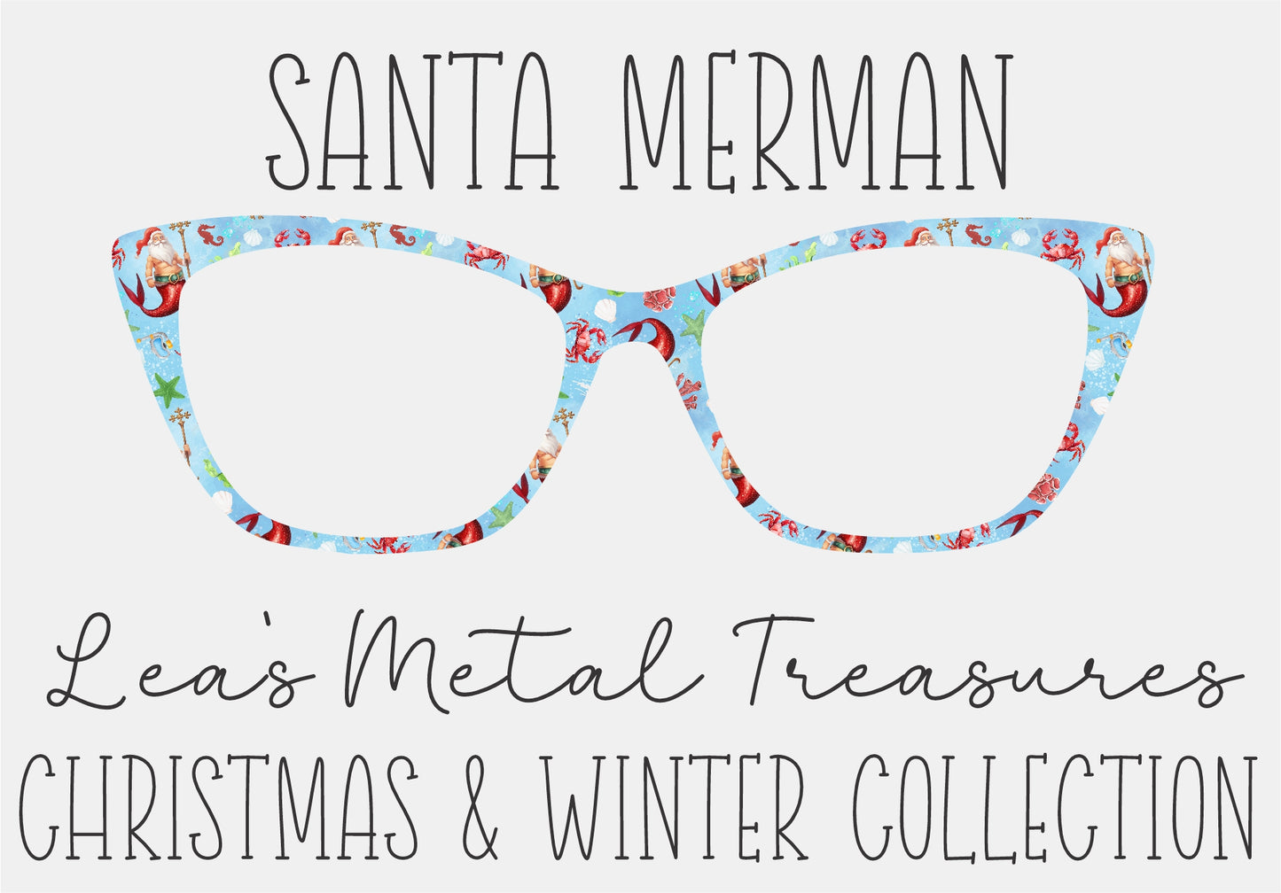 SANTA MERMAN Eyewear Frame Toppers COMES WITH MAGNETS