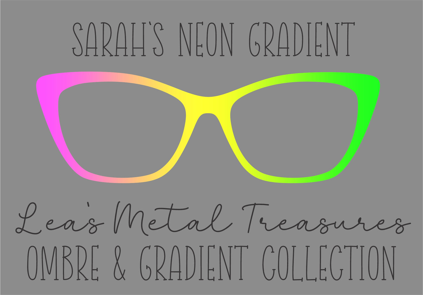 SARAH'S NEON GRADIENT Eyewear Frame Toppers COMES WITH MAGNETS