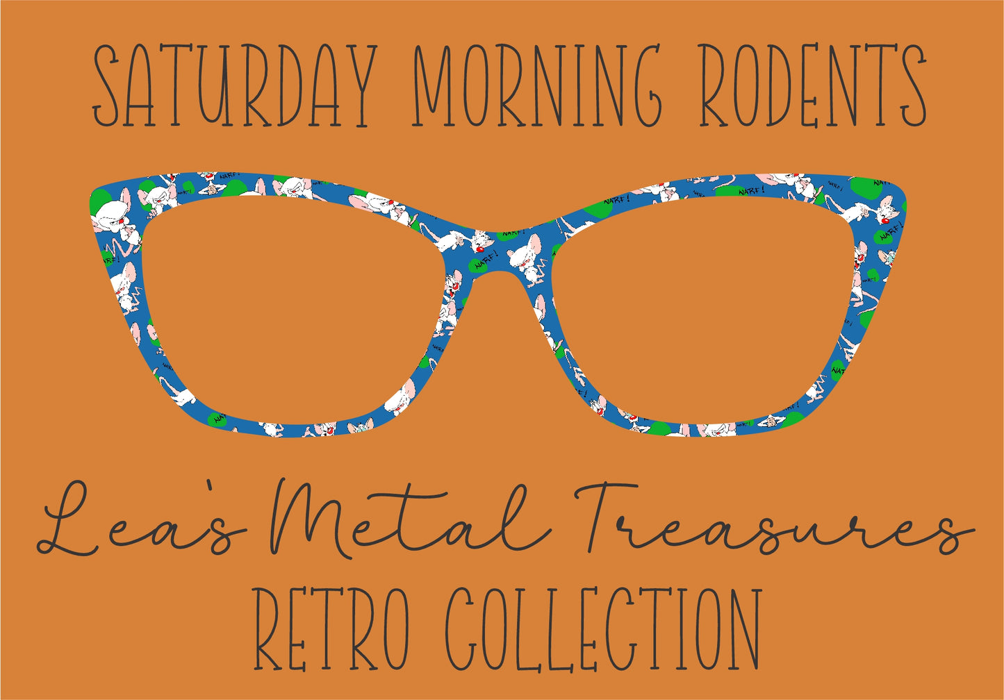 SATURDAY MORNING RODENTS Eyewear Frame Toppers COMES WITH MAGNETS