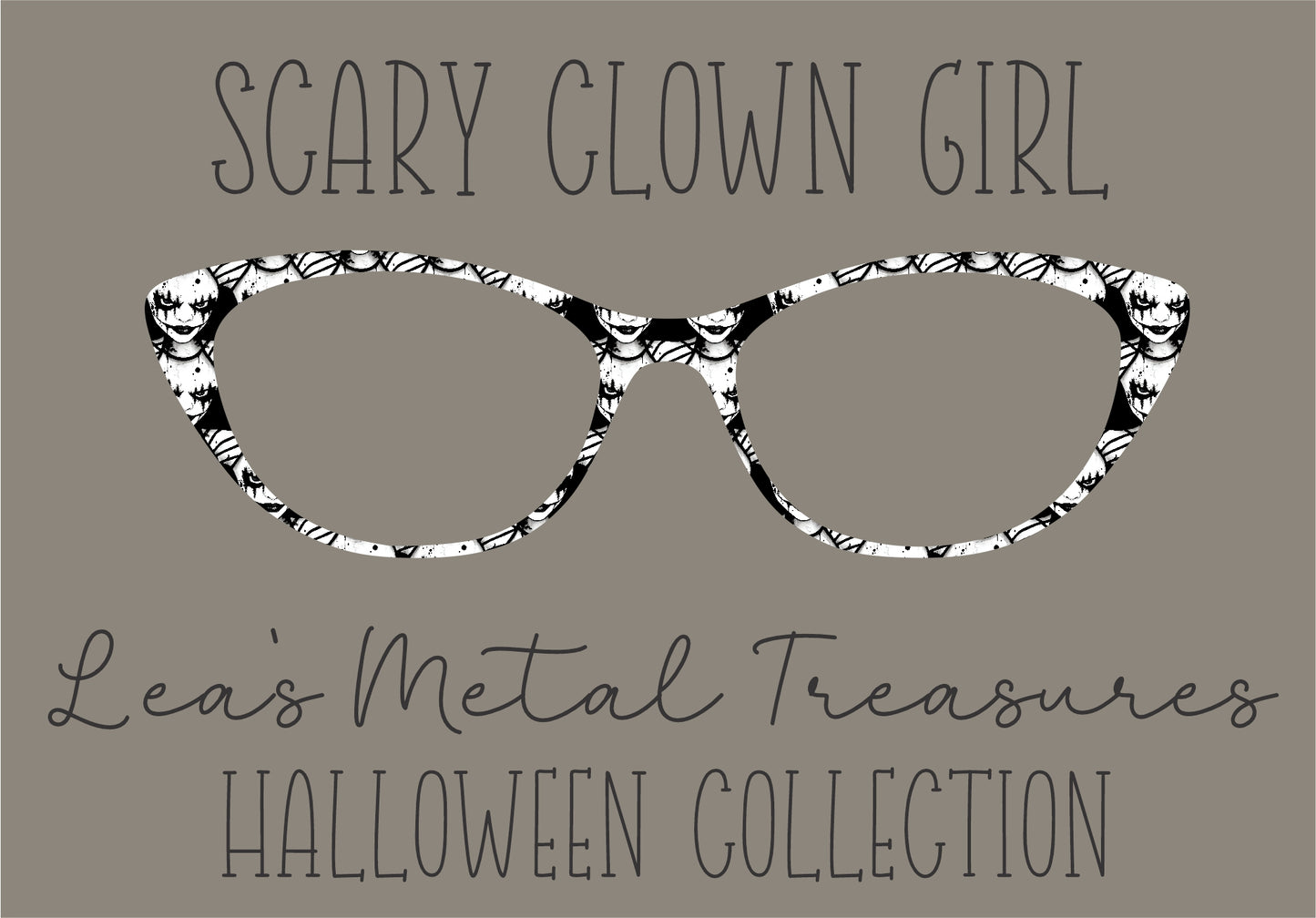 SCARY CLOWN GIRL Eyewear Frame Toppers COMES WITH MAGNETS