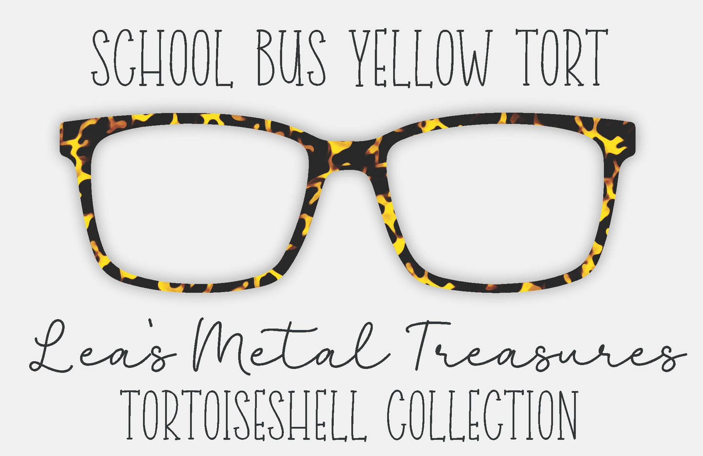 School Bus Yellow Tort Eyewear Frame Toppers