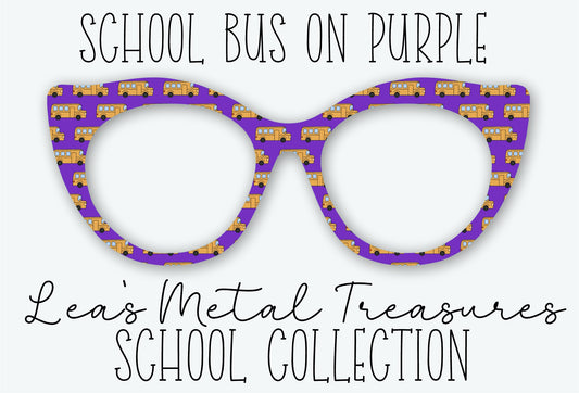 SCHOOL BUS ON PURPLE Eyewear Frame Toppers