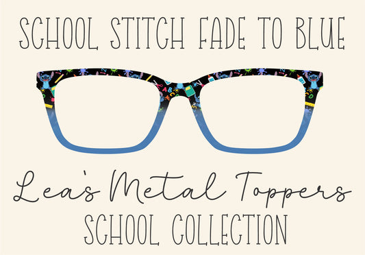 SCHOOL STITCH FADE TO BLUE Eyewear Frame Toppers COMES WITH MAGNETS
