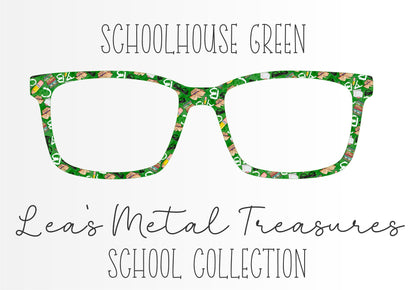 SCHOOLHOUSE GREEN Eyewear Frame Toppers COMES WITH MAGNETS