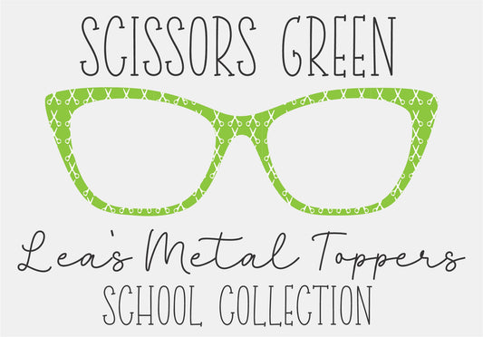 SCISSORS GREEN Eyewear Frame Toppers COMES WITH MAGNETS