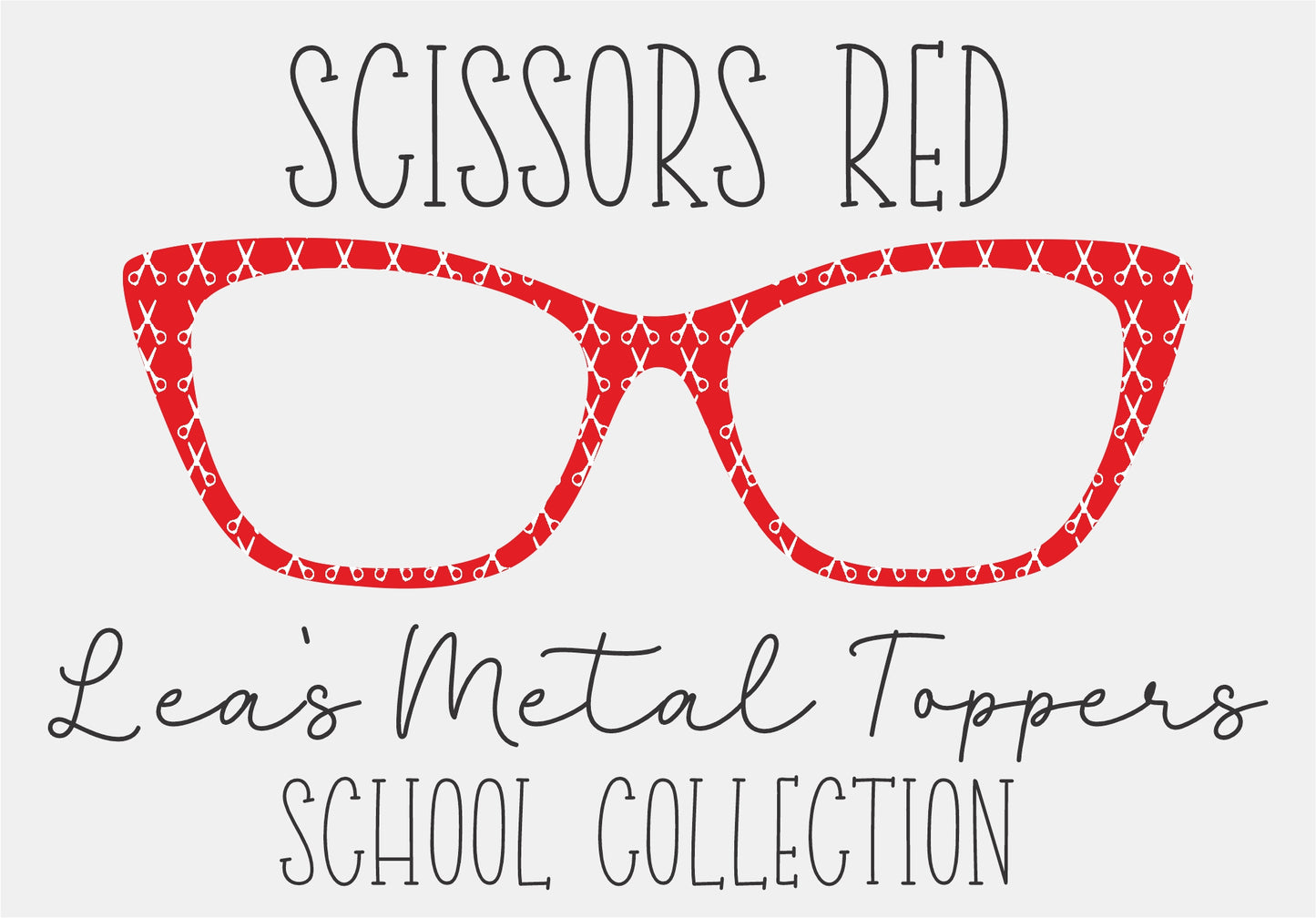 SCISSORS RED Eyewear Frame Toppers COMES WITH MAGNETS