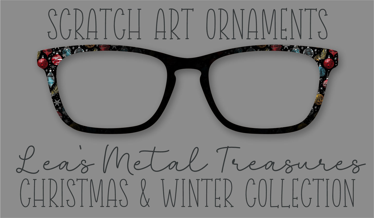 Scratch Art Ornaments Eyewear Frame Toppers