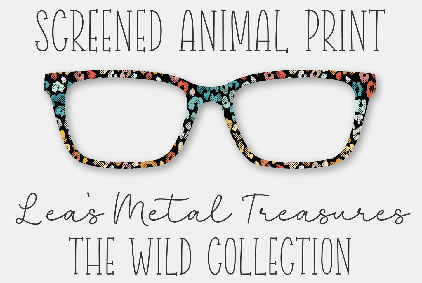 Screened Animal Print Printed Magnetic Eyeglasses Topper