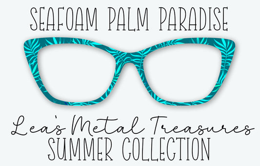 Seafoam Palm Paradise Eyewear Frame Toppers