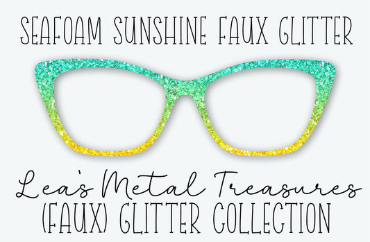 SEAFOAM SUNSHINE FAUX GLITTER Eyewear Frame Toppers