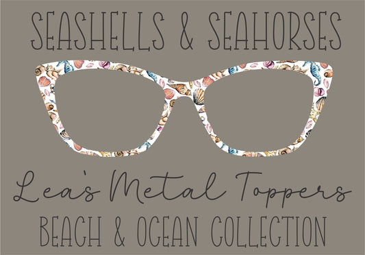 SEASHELLS AND SEAHORSES Eyewear Frame Toppers COMES WITH MAGNETS