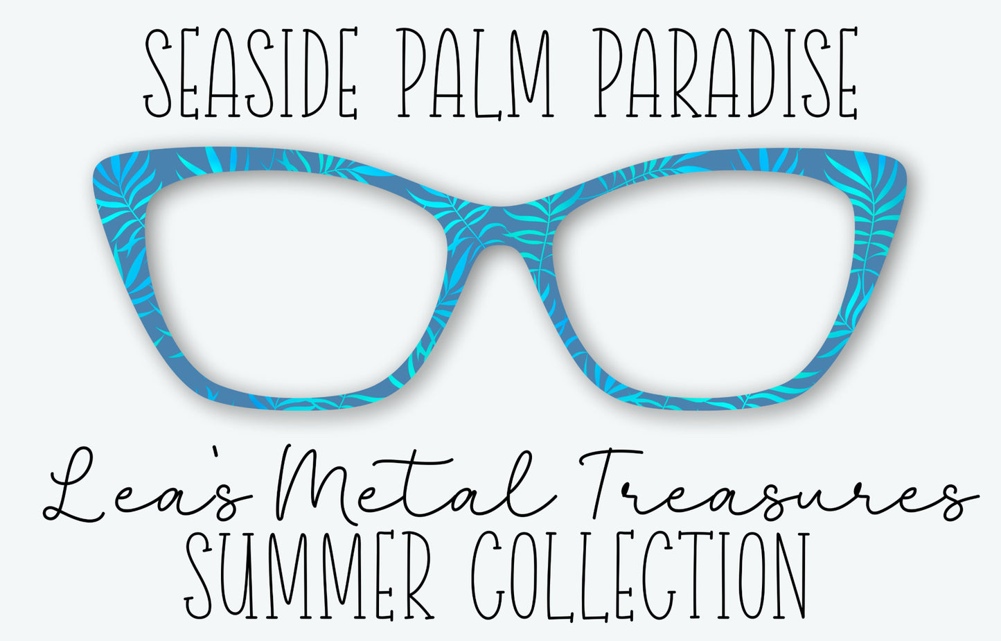 Seaside Palm Paradise Eyewear Frame Toppers