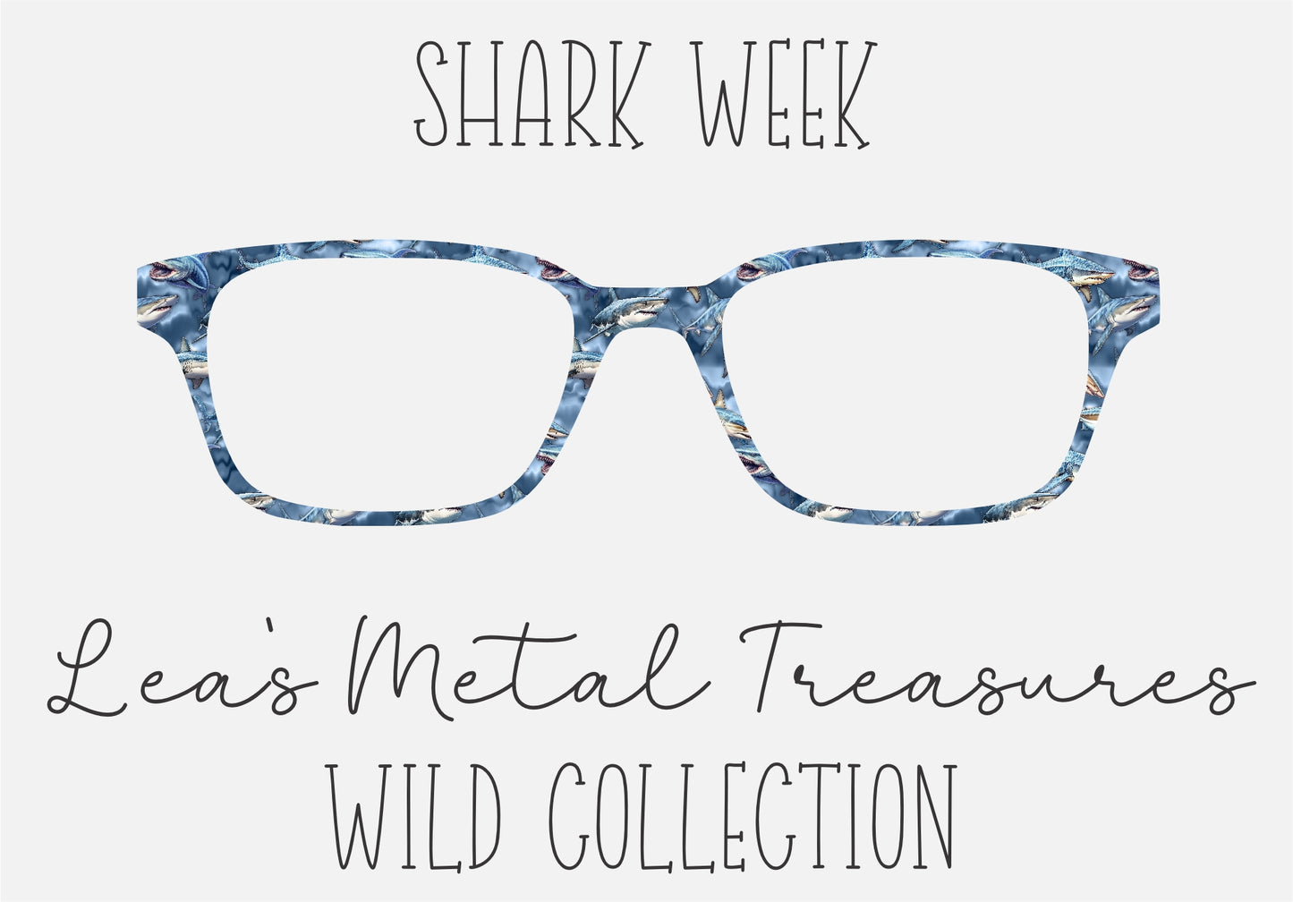 SHARK WEEK Eyewear Frame Toppers COMES WITH MAGNETS