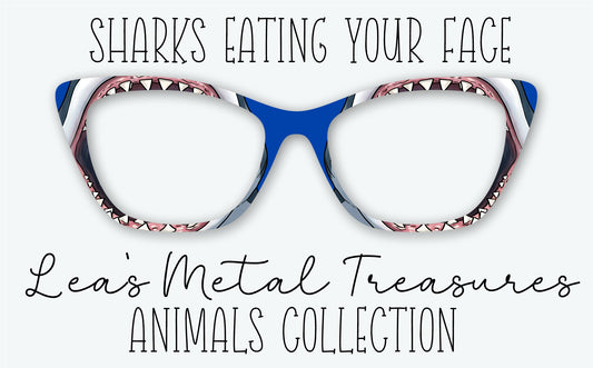 SHARKS EATING YOUR FACE Eyewear Frame Toppers