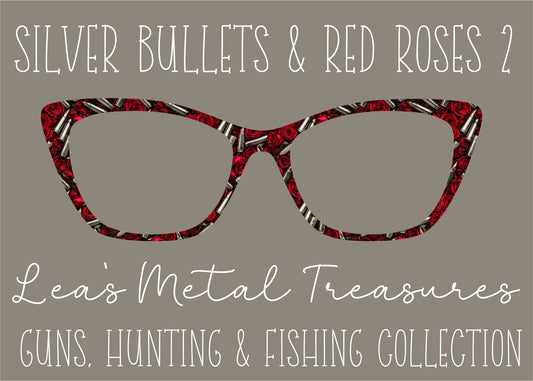 Silver Bullets and Red Roses 2 Printed Magnetic Eyeglasses Topper