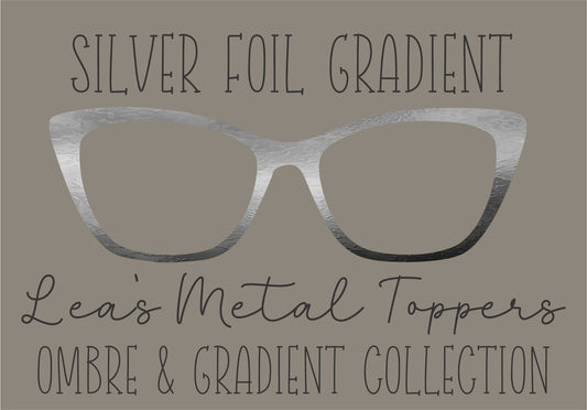 SILVER FOIL GRADIENT Eyewear Frame Toppers COMES WITH MAGNETS