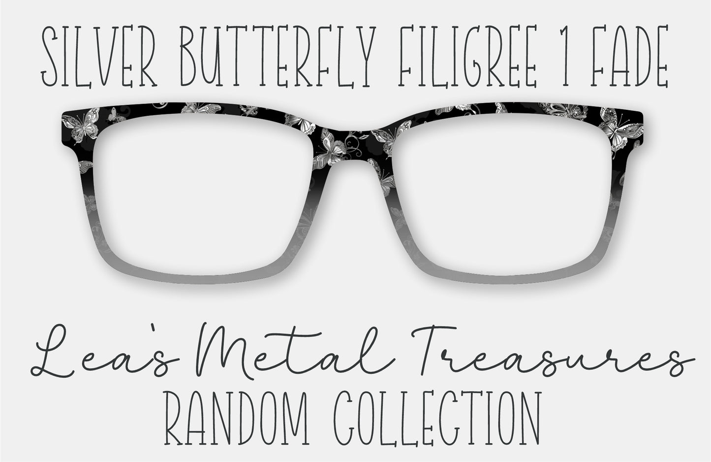 Silver Butterfly Filigree Eyewear Frame Toppers Comes WITH MAGNETS