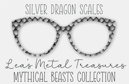 Silver Dragon Scales Eyewear Frame Toppers COMES WITH MAGNETS