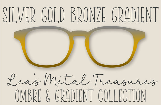 Silver Gold Bronze Gradient Eyewear Frame Toppers COMES WITH MAGNETS