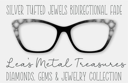 Silver Tufted Jewels BiDirectional Fade Eyewear Frame Toppers COMES WITH MAGNETS