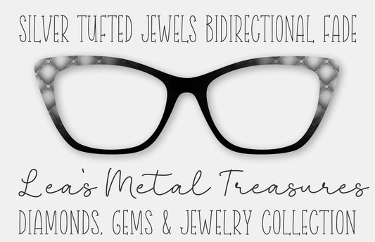 Silver Tufted Jewels BiDirectional Fade Eyewear Frame Toppers COMES WITH MAGNETS