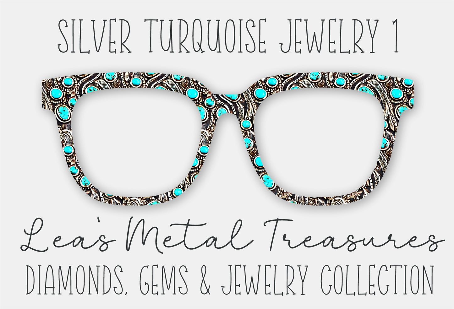 Silver Turquoise Jewelry • Magnetic Eyeglasses Toppers