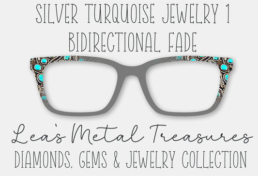 Silver Turquoise Jewelry 1 BiDirectional Fade • Magnetic Eyeglasses Toppers