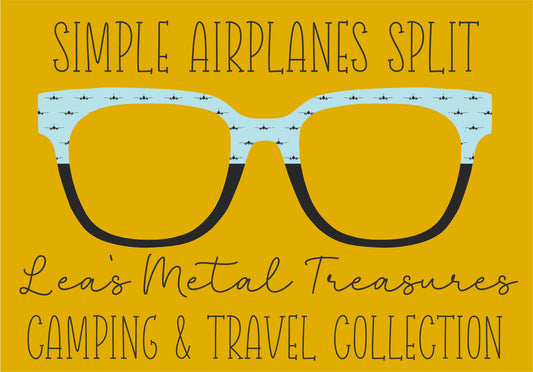 SIMPLE AIRPLANES SPLIT Eyewear Frame Toppers COMES WITH MAGNETS