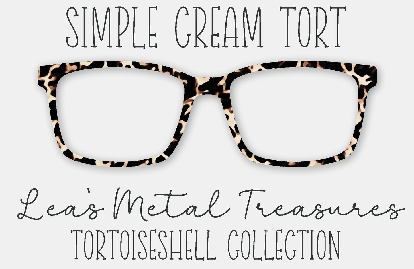 Simple Cream Tort Eyewear Frame Toppers