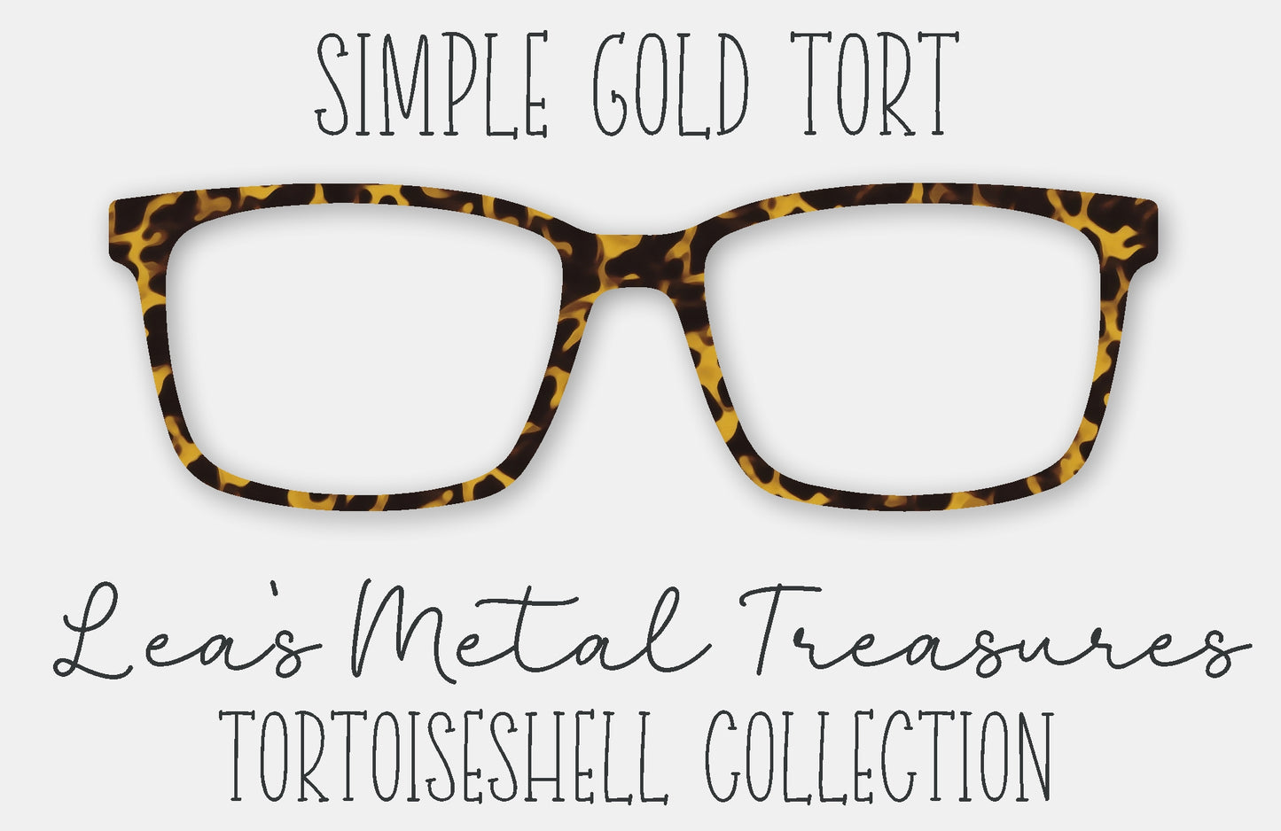 Simple Gold Tort Eyewear Frame Toppers