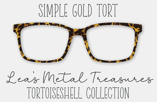 Simple Gold Tort Eyewear Frame Toppers