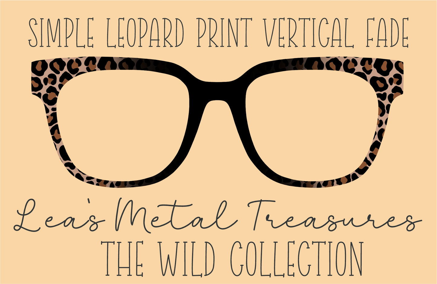 Simple Leopard Print Vertical Fade Eyewear Frame Toppers