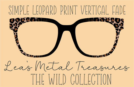 Simple Leopard Print Vertical Fade Eyewear Frame Toppers