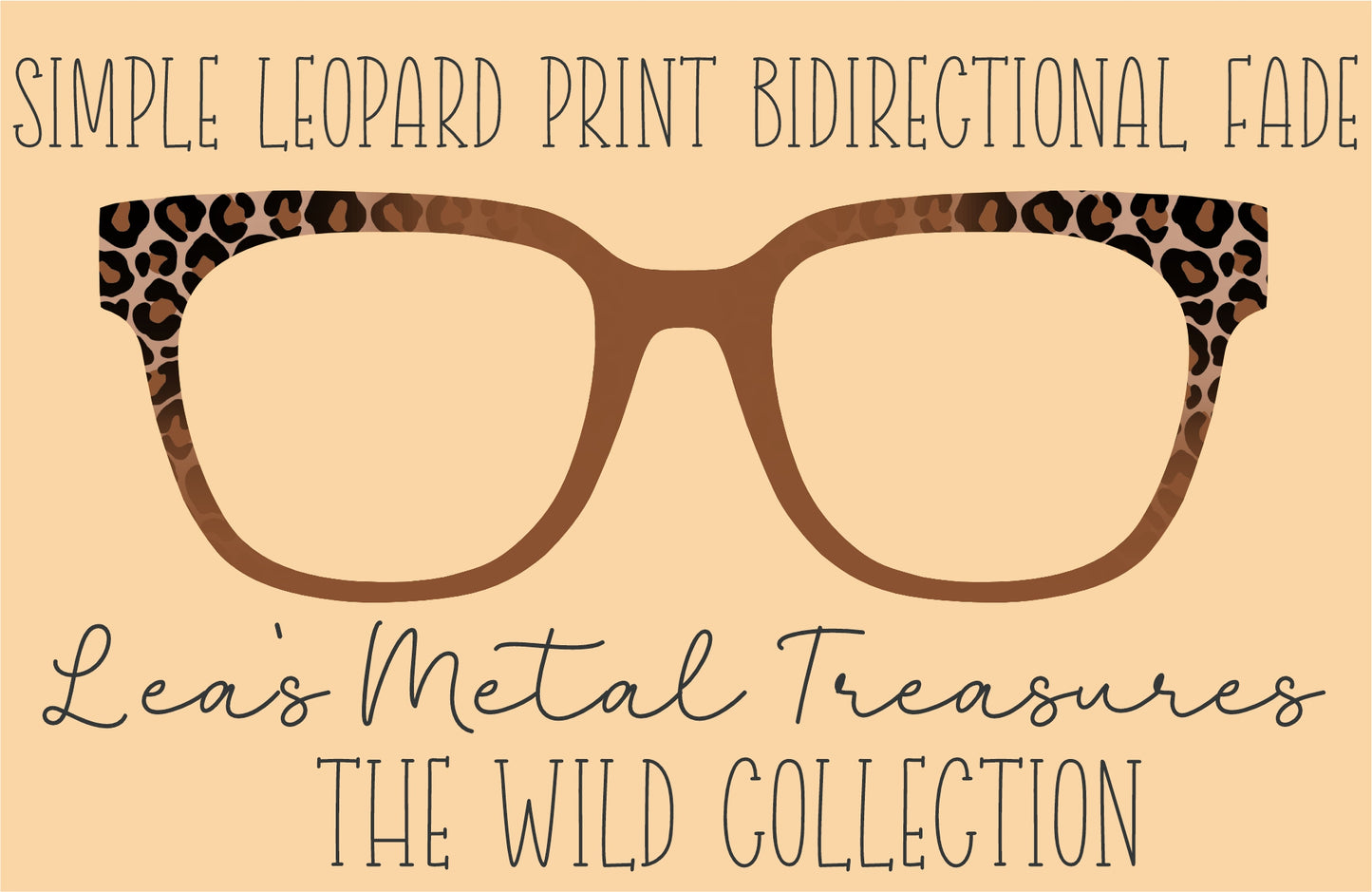 Simple Leopard Print Bidirectional Fade Eyewear Frame Toppers