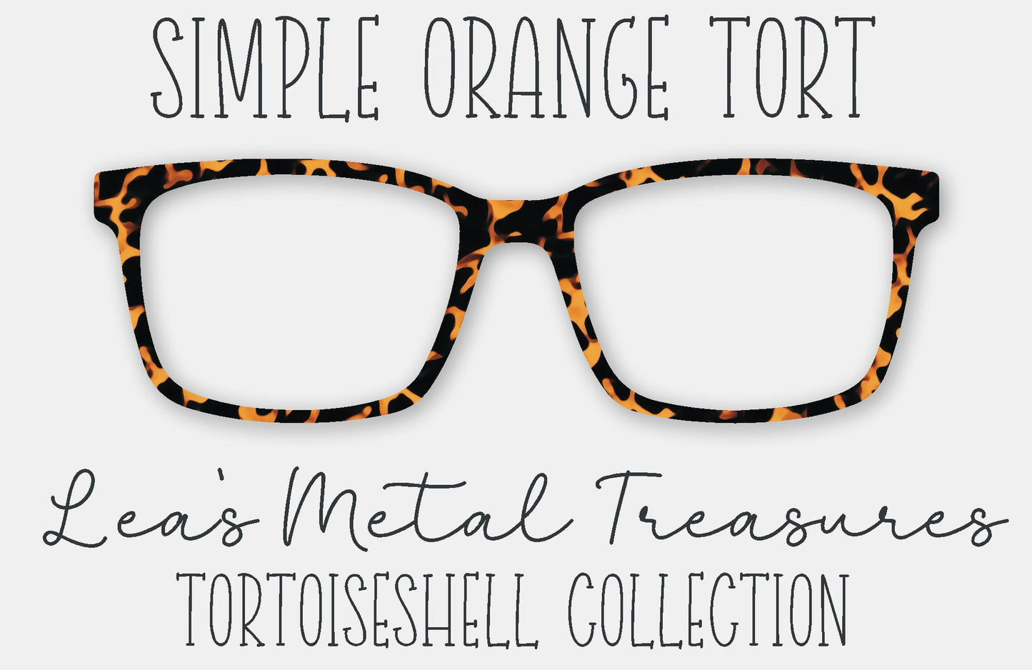 Simple Orange Tort Eyewear Frame Toppers