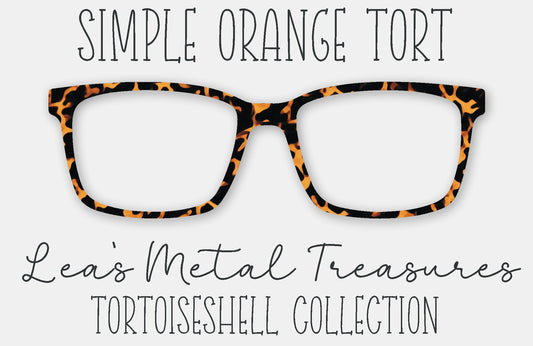 Simple Orange Tort Eyewear Frame Toppers