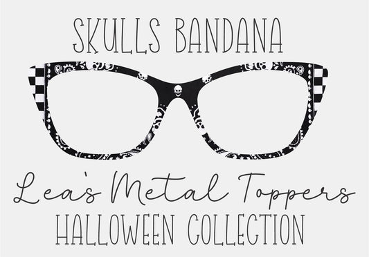 SKULLS BANDANA Eyewear Frame Toppers COMES WITH MAGNETS