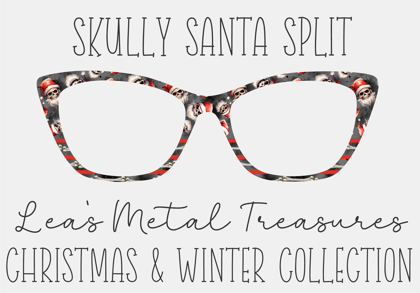 SKULLY SANTA SPLIT Eyewear Frame Toppers COMES WITH MAGNETS