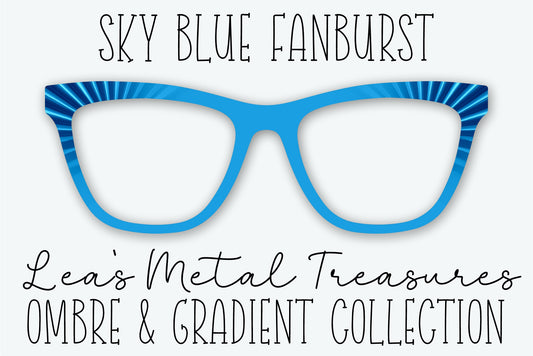 Sky Blue Fanburst Eyewear Frame Toppers • JANUARY 2026 TOPPER OF THE MONTH