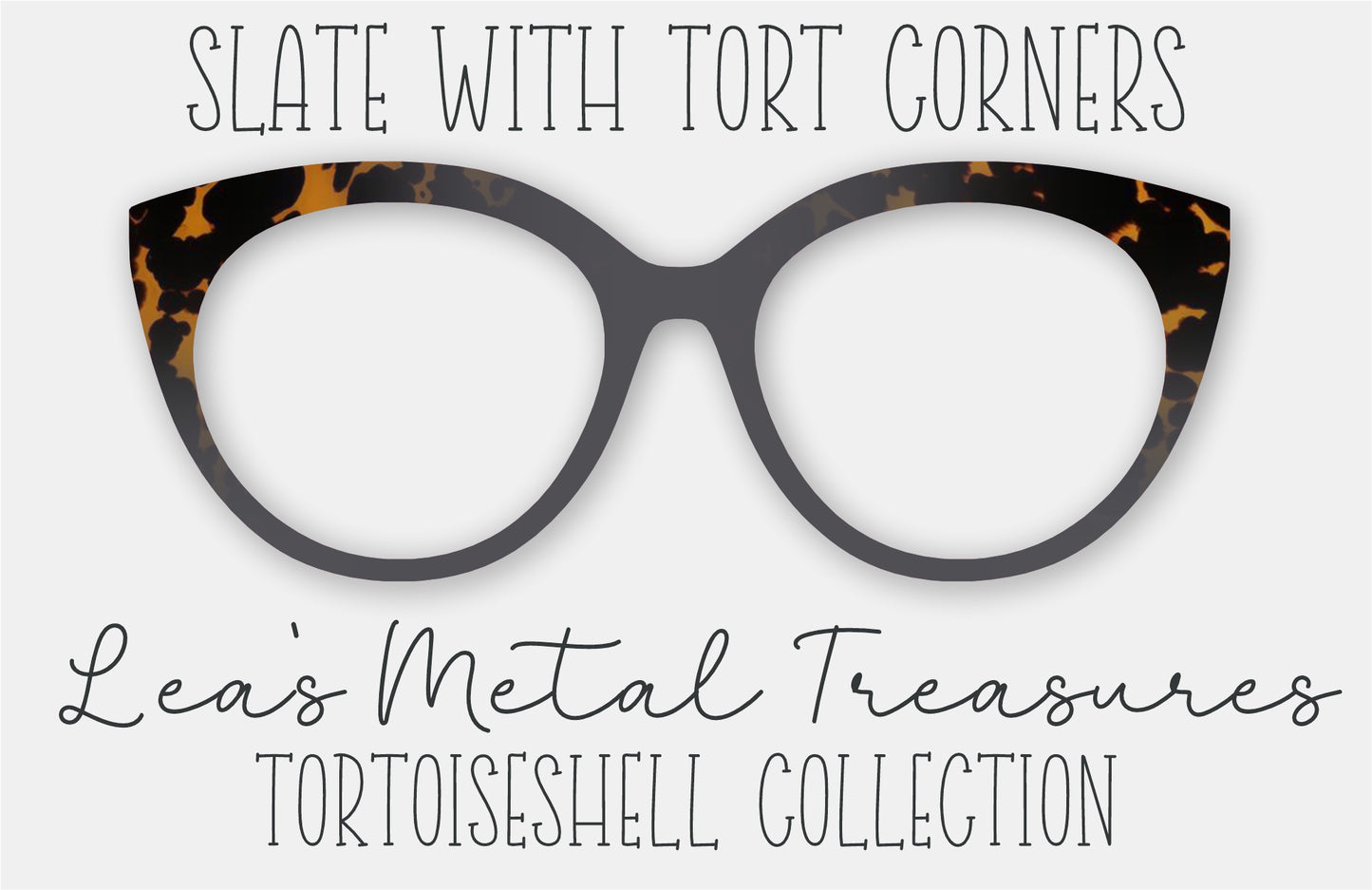 Slate with Tort Corners Eyewear Frame Toppers