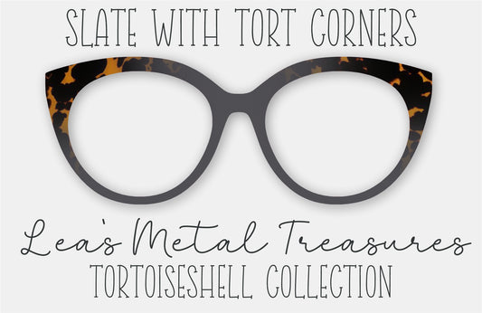 Slate with Tort Corners Eyewear Frame Toppers