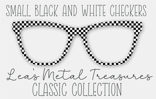 Small Black and White Checkers Eyewear Frame Toppers
