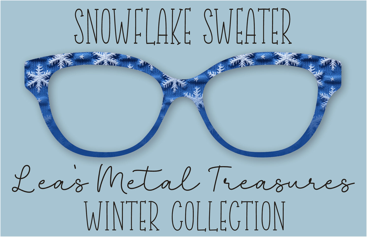 Snowflake Sweater Eyewear Frame Toppers COMES WITH MAGNETS