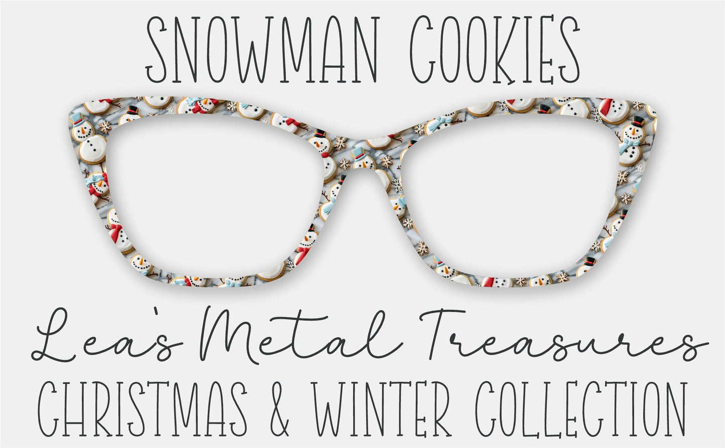 Snowman Cookies FULL PATTERN Eyewear Frame Toppers