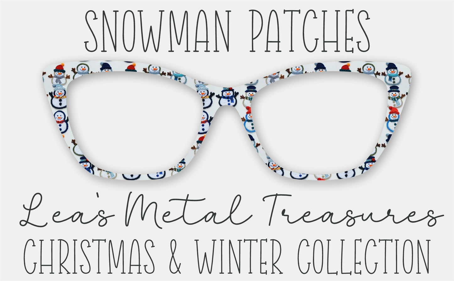 Snowman Patches FULL PATTERN Eyewear Frame Toppers