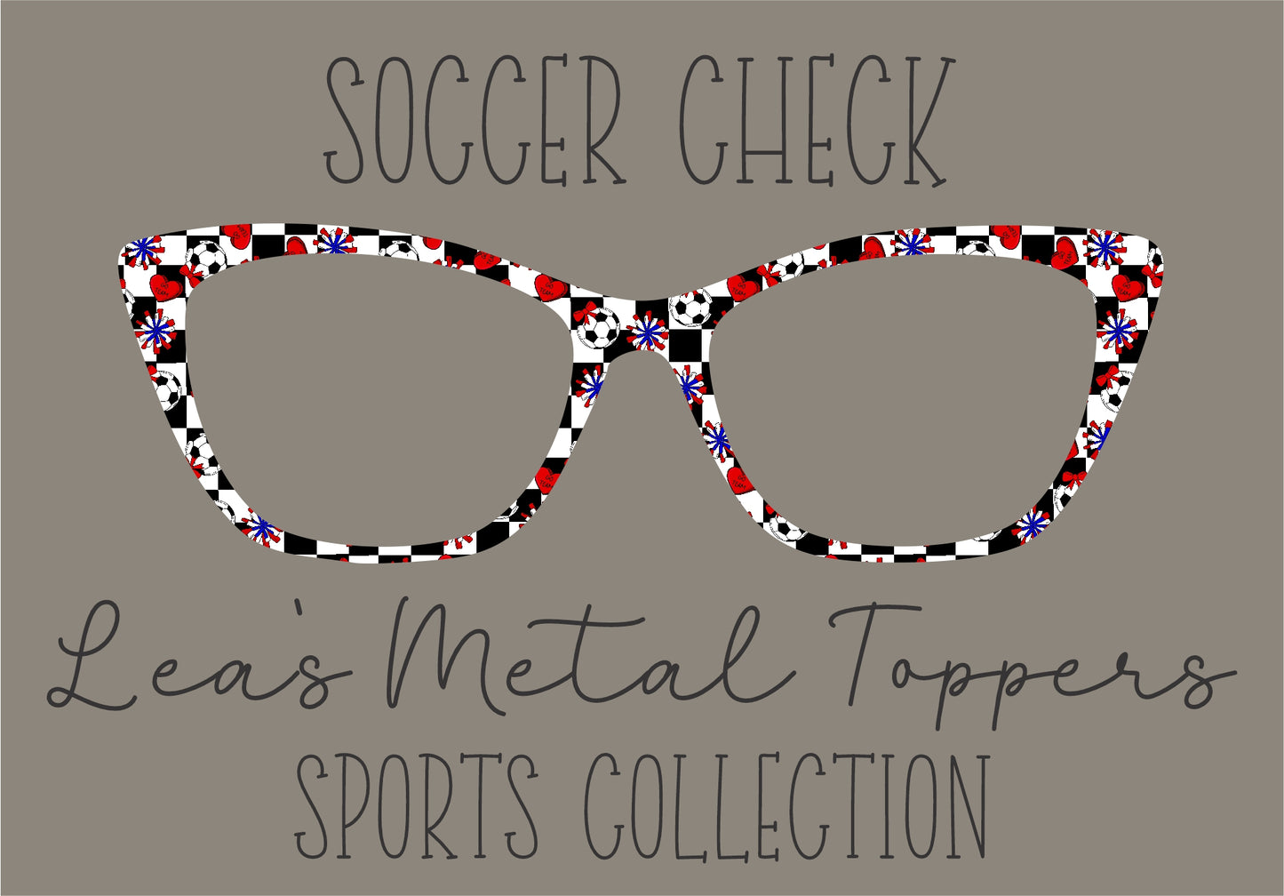 SOCCER CHECK Eyewear Frame Toppers COMES WITH MAGNETS