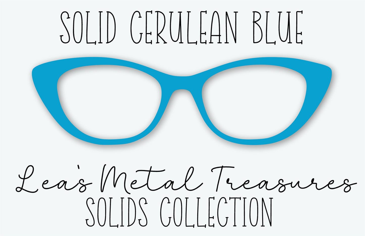 Solid Cerulean Blue Eyewear Frame Toppers